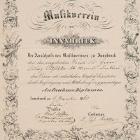 Ludwig Potschka - Aufnahmediplom - 6. November 1862