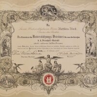 Matthäus Much - Aufnahmeurkunde - 1. Oktober 1870