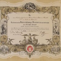 Franz Ritter v. Heintl - Aufnahmeurkunde - 18. April 1852