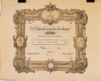 Franz Ritter v. Heintl - Aufnahmeurkunde - 30. Jänner 1848