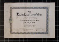 Elisabeth-Kinder-Hospitals-Verein (Wien) - Urkunde...
