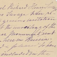 Richard Henry Savage - Antwortkarte - 21.07.1903
