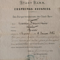 Carl Martin von Feuerstein - Geburtsschein - 09.10.1880
