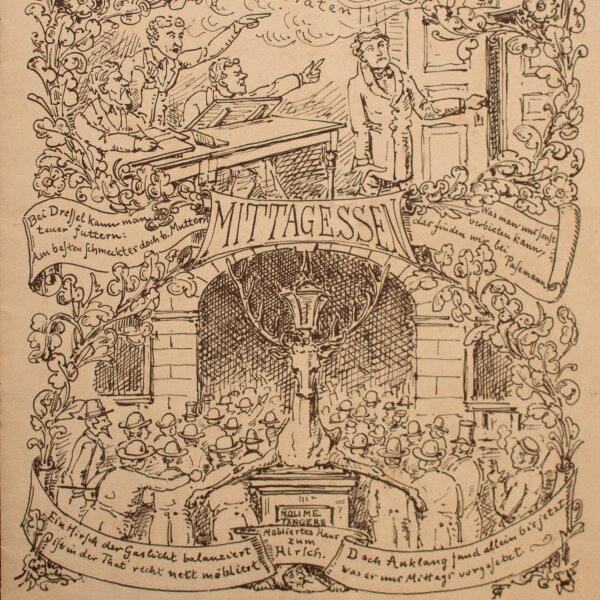 Akademischer Verein Motiv Berlin - Faltblatt - um 1890