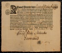 Christoph Nicolaus Engelhard - Geburtsbrief - 13. Juli 1809