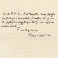 Heinrich Zschille - Kondolenzbrief - 29.06.1914