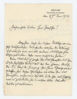 Heinrich Zschille - Kondolenzbrief - 29.06.1914