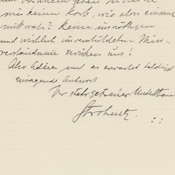 Fritz Strobentz - Brief - 12. März 1910