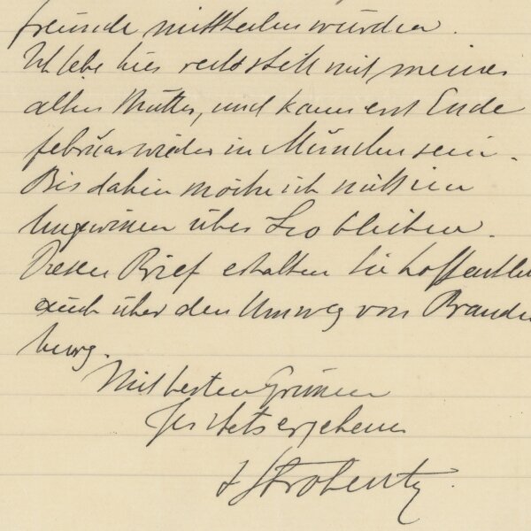 Fritz Strobentz - Brief - 30. Januar 1907