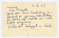 Leonie Rysanek - Karte - 4. Dezember 1967