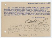 Kunstverlag C. Andelfinger & Co. - Postkarte - 20. April 1928