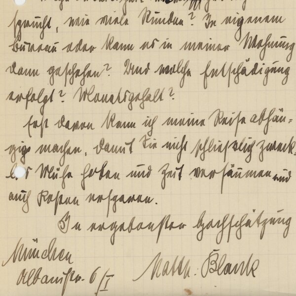 Matthias Blank - Brief - 31. Dezember 1912