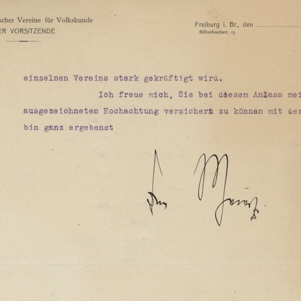 John Meier - Brief - 27. April 1913