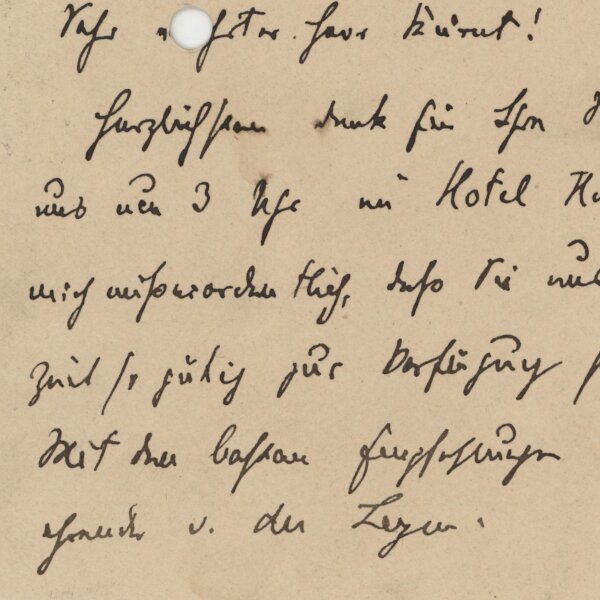 Friedrich von der Leyen - Postkarte - 13. Juni 1913