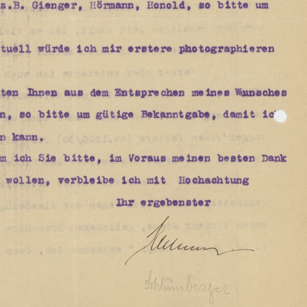Robert Schlumberger von Goldeck - Brief - 5. September 1924