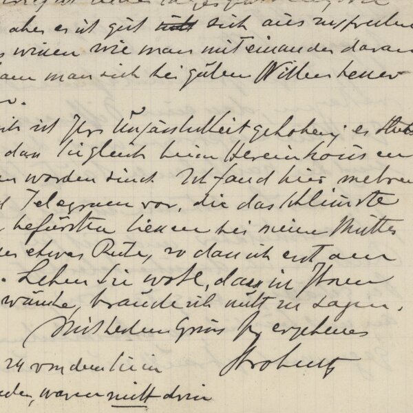 Fritz Strobentz - Brief - 5. Dezember 1910