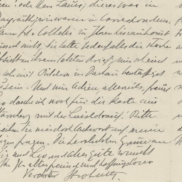 Fritz Strobentz - Brief - 26. August 1909