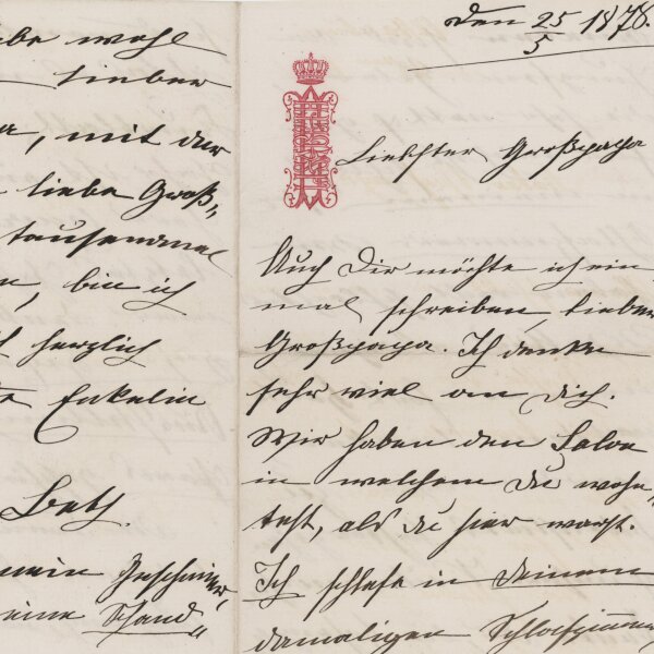 Elisabeth von Sachsen-Altenburg - Brief - 25. Mai 1878